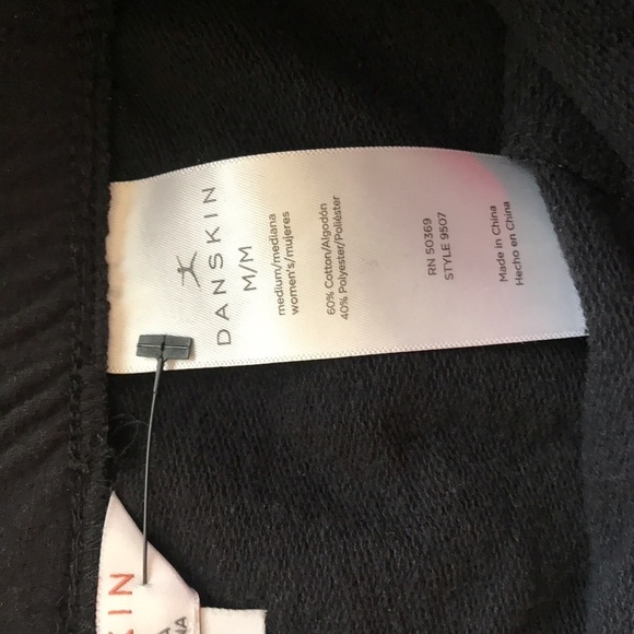 Danskin Shorts Drawstring SzM Black NWOT Tee Shirt Fabric - Picture 5 of 7